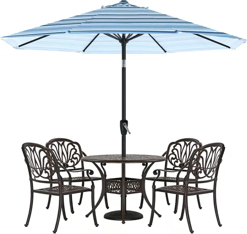 Miniatura 33 de ABCCANOPY Sombrilla de patio al aire libre de 7.5 pies, sombrilla de mesa con protección UV con manivela para una fácil instalación, adecuada