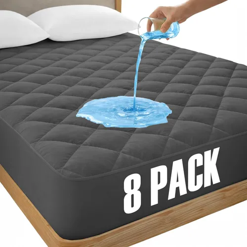 Miniatura 15 de LUX Décor Protector de Colchón Twin - Cubrecolchón Acolchado Elástico Ajustable Protector Hasta 16 Pulgadas de Profundidad - Cubrecolchón Suave