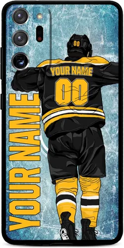 Miniatura 19 de Funda personalizada de bricolaje con nombre y número de hockey sobre hielo para Samsung Galaxy Note 20/20 Ultra 10 Pro Note 9 8, silicona líquida