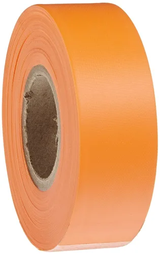 Brady Cinta de señalización naranja fluorescente para límites y áreas peligrosas, cinta no adhesiva, 1.188 pulgadas de ancho, 150 pies de longitud