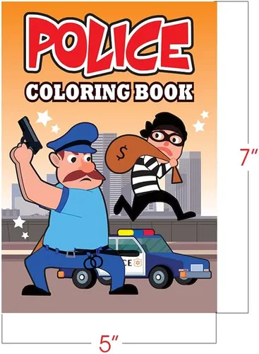Miniatura 3 de ArtCreativity Libros para colorear de policía y bomberos para niños, juego de 20 cuadernos de colores pequeños de 5 x 7 pulgadas en varios diseños