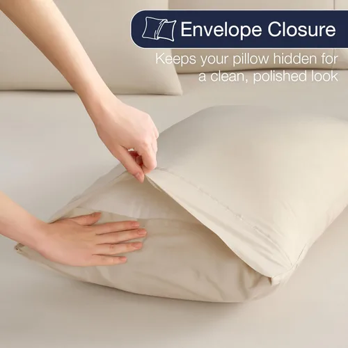 Miniatura 4 de Juego de sábanas tamaño individual XL de 4 piezas con 2 fundas de almohada envolventes, sábanas de microfibra suave de bolsillo profundo