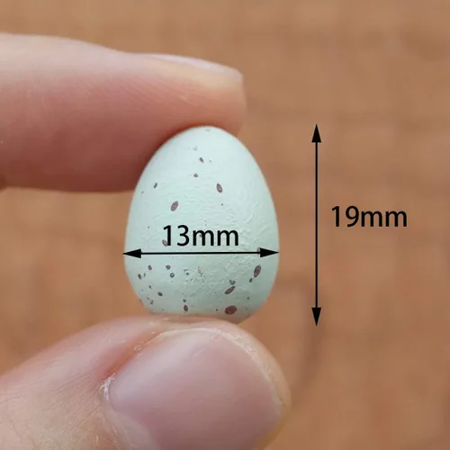 Miniatura 2 de FOIBURELY 8 huevos de plástico canarios sólidos para incubar huevos para engañar a los pájaros para dejar de poner huevos, huevos falsos