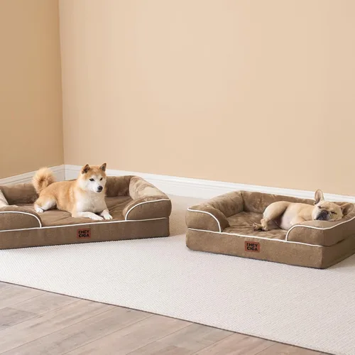 Miniatura 122 de EHEYCIGA – Cama ortopédica impermeable para perros pequeños, de espuma viscoelástica tipo caja de huevos, con bordes elevados y base antideslizante
