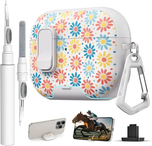 Miniatura 39 de Funda para AirPods Pro 3 con cerradura, textura de piel TPU duradera, antipérdida y a prueba de golpes, accesorios con kit de limpieza en llavero