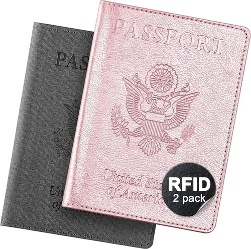 Miniatura 16 de Funda para pasaporte de vacunación, Azul 2PK
