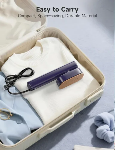 Miniatura 7 de Vaporizador para ropa, potente plancha de vapor portátil de 1200 W, calentamiento rápido de 15 segundos, tanque de 3.5 fl oz, vapor continuo de 20