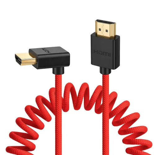 Miniatura 26 de 8K HDMI to Down HDMI High Speed Black Coiled Braided Cable for Sony A7S3 FX3 FX9 Canon C70 Z CAM E2 Camera Atomos Ninja V Shinobi SmallHD Portkeys