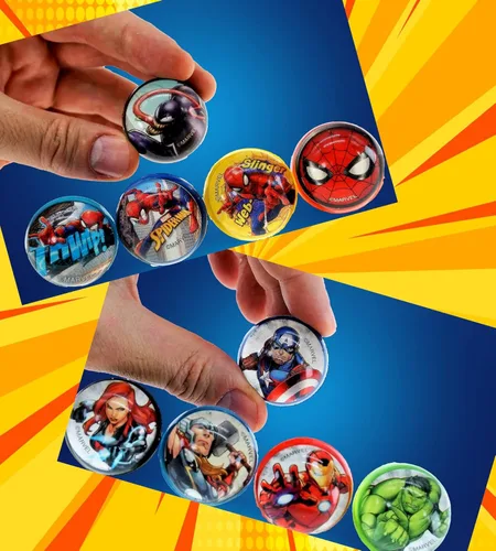 Miniatura 5 de JA-RU Marvel Avengers Bouncy Superballs Super Hi Bounce de 1.2 pulgadas (paquete de bolas) Hulk, Thor, Cap America y Friends Fidget Balls Juguetes