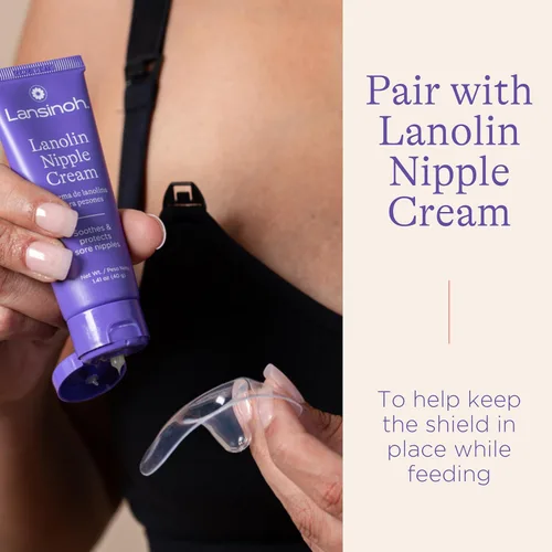 Miniatura 7 de Lansinoh Protectores de pezón de contacto para madres lactantes, protectores ultrafinos, suaves y flexibles de silicona de grado médico para pezones