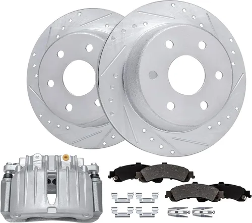 Miniatura 24 de Detroit Axle - Rotores de freno para Ford Mustang 2015, 2016, 2017, 2018, 2019, 2020, 2021, 2022, 2023, repuesto de rotores de freno de disco
