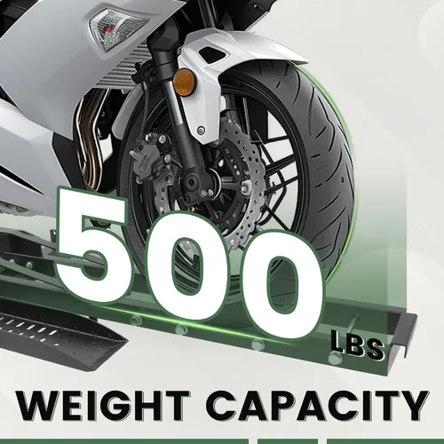 Miniatura 4 de ECOTRIC - Porta bicicletas de acero con recubrimiento en polvo, soporte de enganche para motocicletas, scooter y bicicletas de tierra, con rampa