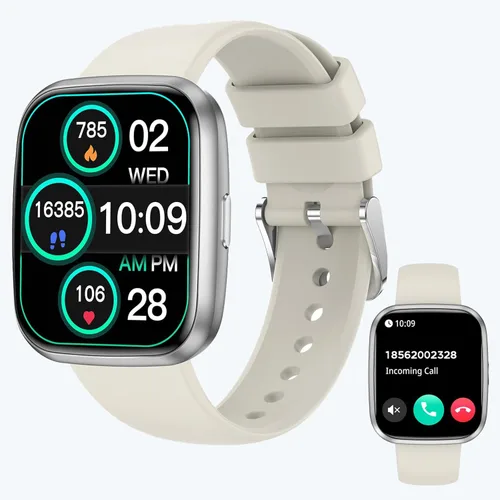 Miniatura 8 de Relojes inteligentes para hombres/mujeres, llamada Bluetooth de 1.75 pulgadas, reloj inteligente de voz AI, monitor de frecuencia cardíaca 24/7