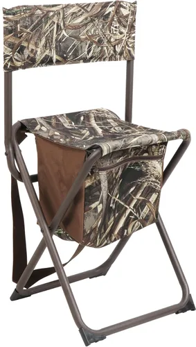 PORTAL Asiento plegable, respaldo ligero, silla de pesca con bolsillo de almacenamiento para camping, senderismo, playa, picnic, soporta hasta 225