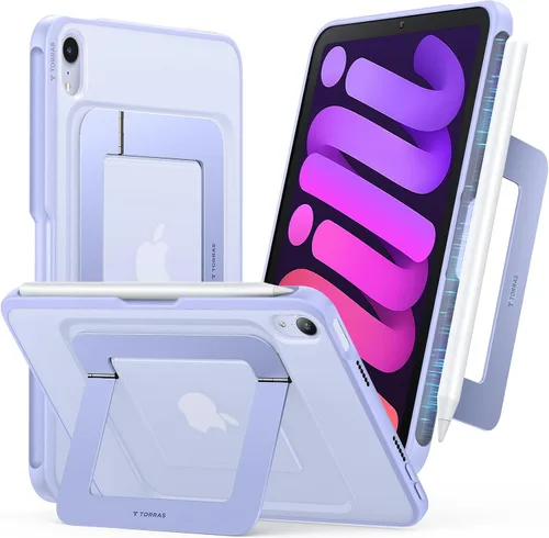 Miniatura 19 de TORRAS Funda para iPad Mini 7 A17 Pro, Funda para iPad Mini 6 con Soporte para Lápiz, Soporte Ultra Estable, Múltiples Ángulos de Visualización