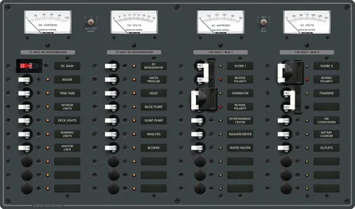 Blue Sea Systems 8086 AC 3 fuentes + 12 posiciones/CC principal + 19 posiciones