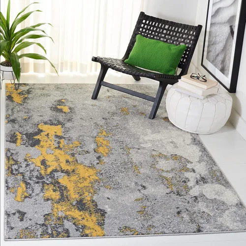 Miniatura 28 de SAFAVIEH Adirondack Collection - Alfombra decorativa, 2 pies 6 pulgadas x 4 pies, verde y gris, diseño abstracto moderno, no desprende pelusa