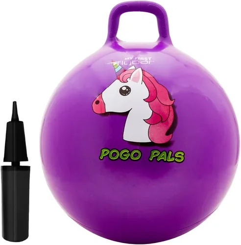 Miniatura 9 de Flybar - Bola saltarina para niños, pelota inflable con asa para jugar en interiores y exteriores, incluye bomba, juguete de pelota saltarina