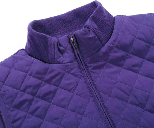 Miniatura 3 de Bienzoe Chaleco liviano sin mangas, acolchado, con cierre, casual, para mujeres con laterales elásticos.