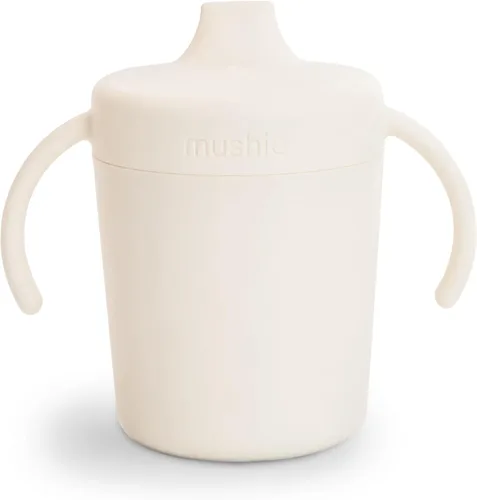 Miniatura 11 de mushie - Vaso entrenador para bebés Fabricado en Dinamarca Tapa con torsión resistente a fugas y asas 6 meses + (salvia)