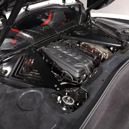 Miniatura 5 de TOYCIDFG Cubierta de panel de bahía del motor, protector de protección contra salpicaduras izquierda y derecha para C8 Corvette 2020-2024 Accesorios