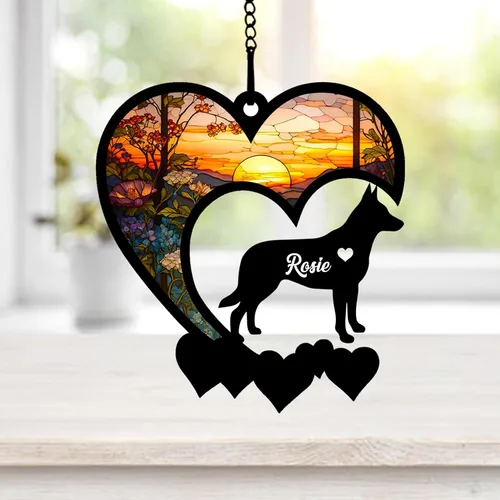 Miniatura 76 de NAZENTI Atrapasoles personalizado de sabueso afgano, adorno conmemorativo personalizado para la pérdida de mascotas, regalo de condolencia