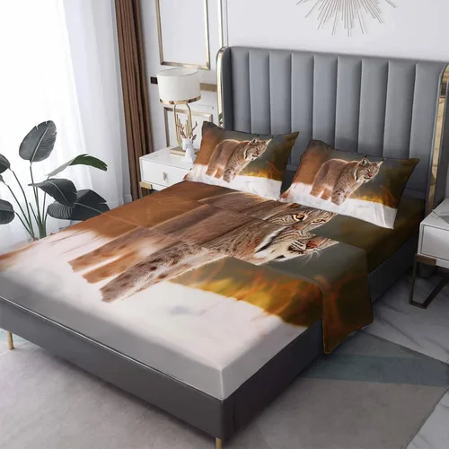 Miniatura 53 de Juego de sábanas tamaño individual: sábanas y fundas de almohada, sábanas y fundas de almohada, microfibra suave y bolsillo profundo y patrón sin