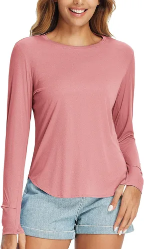 Miniatura 63 de BALEAF - Camisetas de sol de manga larga para mujer, con FPU 50+, para senderismo, ligeras, de secado rápido, protección contra rayos ultravioleta