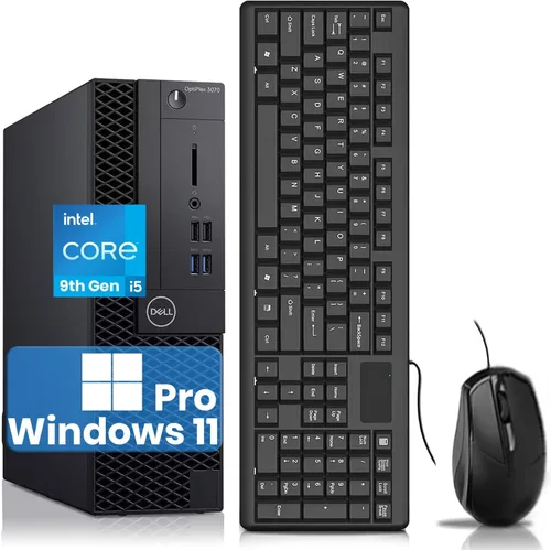 Dell Computadora OptiPlex 3070 de factor de forma pequeño, Intel Core i5-9500 hasta 4.4GHz, 16G DDR4, 512G SSD, i5 PC de escritorio Windows 11 Pro
