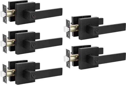 Miniatura 106 de KNOBWELL - Juego de cerradura con 1 picaporte resistente para puertas de una cara, ideal para puertas interiores reversibles, 0.93 libras