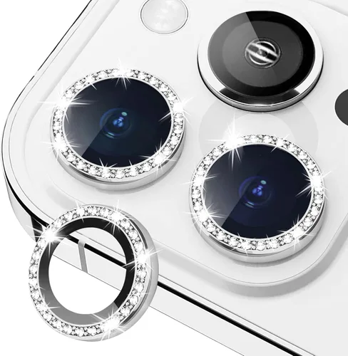 Miniatura 83 de Protector de Lente de Cámara Bling para iPhone 17 Pro / 17 Pro Max, Anillo de Metal con Diamante Individual con Dureza 9H, Protector de Pantalla