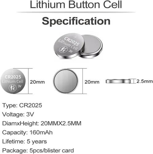 Miniatura 3 de PGSONIC Batería de litio CR2025 3V (15pcs)