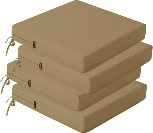 Miniatura 27 de idee-home Juego de 2 cojines para sillas de exterior, cojines de asiento impermeables para muebles de patio, almohadilla de repuesto para silla