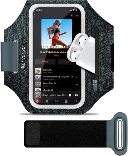 Miniatura 7 de Soporte de teléfono para correr, banda para correr para iPhone y Samsung Galaxy, soporte para brazalete de teléfono celular para caminar, gimnasio