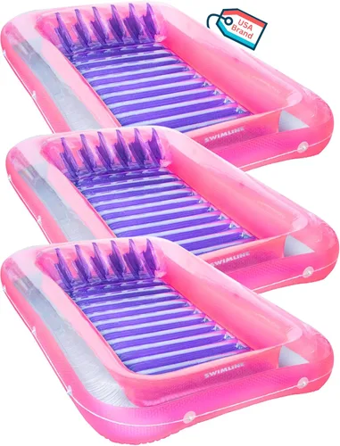 Miniatura 12 de SWIMLINE Original Suntan Tub Series Classic Inflatable Tanning Float Floating Lounge Personal Tan Pool Hybrid Lounger Adjustable Pillow Fill