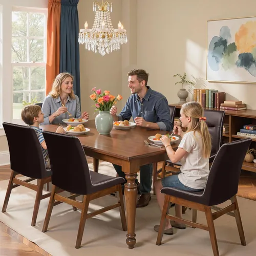 Miniatura 7 de SyMax Juego de 6 sillas de comedor de piel sintética con borde cosido, modernas sillas laterales de cocina de alta gama para dormitorio, sala