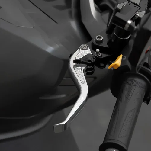 Miniatura 7 de Fishbone Pattern Short Brake Clutch Lever Set Compatible with Yamaha Fazer FZ-1 FZ-8 FZ-6 FZ-6R FZS60, CNC Aluminum Alloy Made (Black)