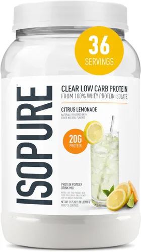 Miniatura 12 de Isopure - polvo de proteína de suero de leche con sabor a fruta ligera refrescante