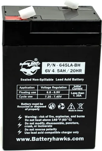 Miniatura 5 de Paquete de 2 baterías selladas de plomo ácido UB645 ELB-0604 ELB0604 6V4.5AH para señal de salida, luz de emergencia SLA0905 AH 4.0 AMP hora 120255