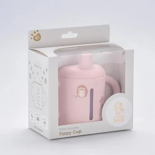 Miniatura 2 de LITTEL RAWR - Vasos de silicona para bebés de 6 meses o más, taza de entrenamiento de 3 etapas para bebés y niños pequeños, boquilla suave y asas
