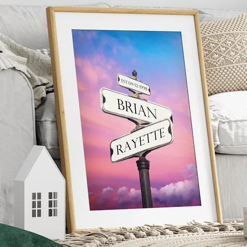 Miniatura 147 de Arte enmarcado de vacaciones con nombres de pareja en sillas de cubierta, regalo de amor perfecto para aniversario, boda. Con diferentes estilos