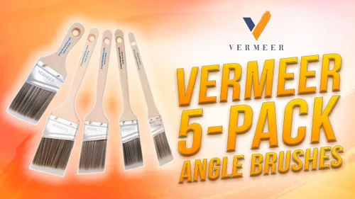 Miniatura 8 de Vermeer Pinceles angulares de pintura, juego de 5 pinceles en ángulo, pinceles de hoja de 1-2.5 pulgadas para molduras de paredes, gabinetes