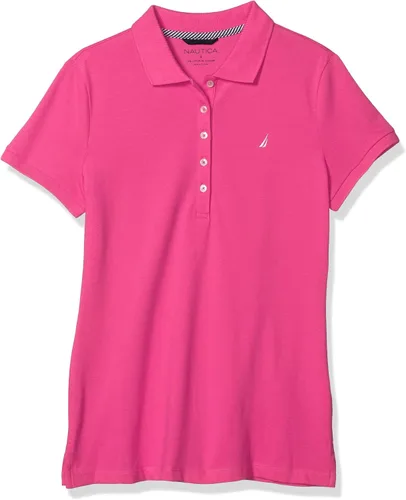Miniatura 10 de Camiseta de polo Nautica para mujer de manga corta 5 botones transpirable 100 algodón