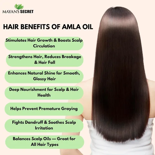 Miniatura 3 de Mayan's Secret - Aceite Amla puro de 4 oz para el crecimiento del cabello Virgen prensado en frío orgánico certificado USDA