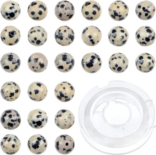 Miniatura 8 de Bymitel - Cuentas redondas de jade blanco natural de 5/32 de pulgada, 210 unidades de piedras preciosas auténticas para bricolaje y fabricación