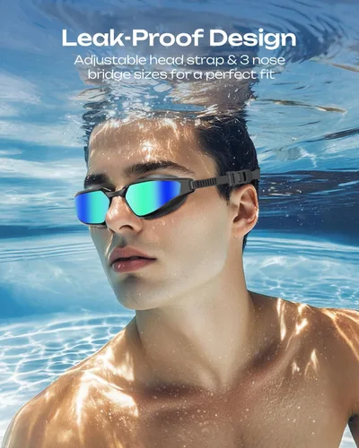 Miniatura 3 de OLANRUN Swim Goggles Adult Swimming Goggles No Leaking Full Protection Anti Fog UV Clear Vision for Men Women Teenagers Pool
