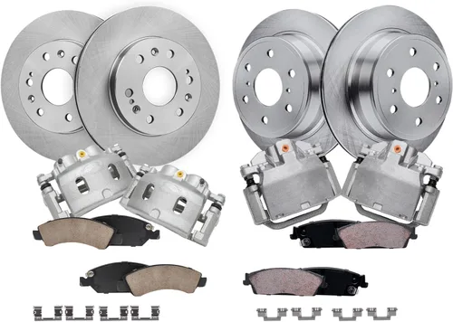 Miniatura 29 de Detroit Axle - 4 rotores de freno para Ford 2012 2013 2014 F-150 Lobo, repuesto de rotores de freno de disco: rotor delantero de 13.78 pulgadas