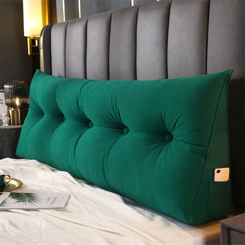 Miniatura 8 de Almohada triangular grande de cuña de lectura, cabecera de dormitorio, respaldo de cama con soporte de posicionamiento, cojín de descanso de cama