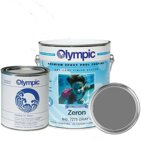 Miniatura 4 de Pintura para piscina olímpica - Zeron - Azul Bikini - 1 galón - pintura epoxi de dos partes para piscina - una capa para piscinas de yeso, fibra