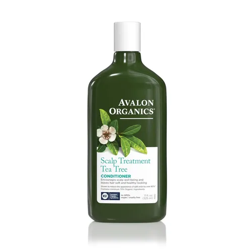 Avalon Organics Tratamiento para el Cuero Cabelludo de Árbol de Té - Acondicionador, Promueve el Bienestar del Cuero Cabelludo y Deja el Cabello